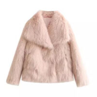 Winter Plush Coat Fashion Thicken Lapel Outwear Casual Long Sleeve Tops Womens Clothing - Image 8