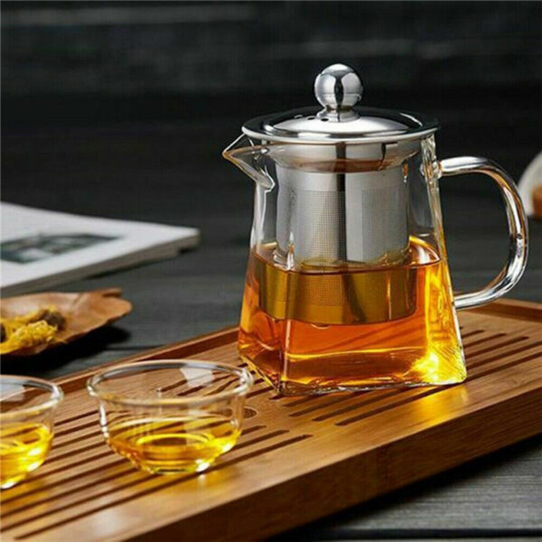 Heat-resistant Transparent Glass Teapot Pot