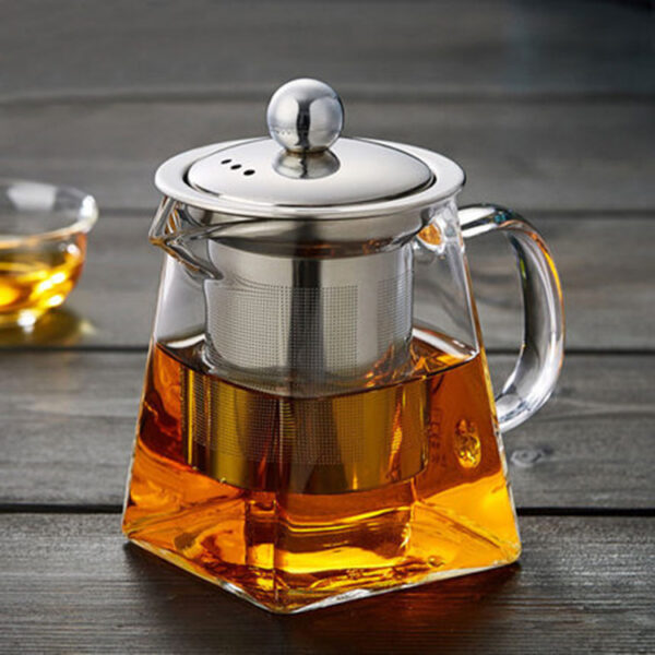 Heat-resistant Transparent Glass Teapot Pot - Image 3