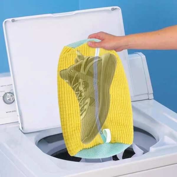 Shoes Laundry Bag Shoe Wash Bag For Washing Machine Reusable Zipper Shoe Washing Bag Sneaker Tennis Shoe Cleaner Kit Remove Dirt - Image 9