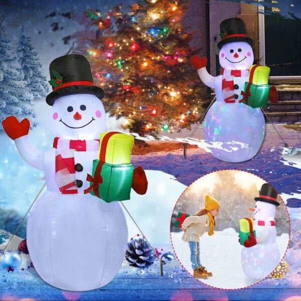 Christmas LED Lights Glowing Santa Tree Snowman Inflatable Doll Outdoor Yard Garden Decor - Image 6