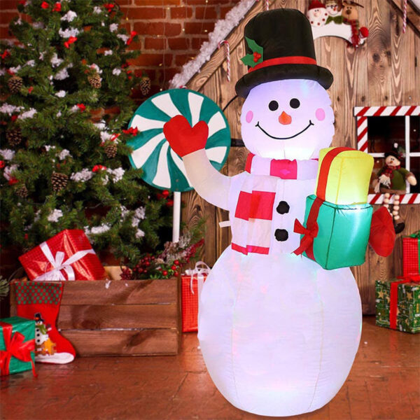 Christmas LED Lights Glowing Santa Tree Snowman Inflatable Doll Outdoor Yard Garden Decor - Image 7