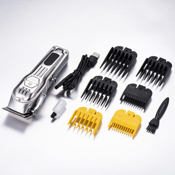 Hairdressing Set Full Metal Professional Hairdressing Electric Hair Shaving Rechargeable Electric Clippers - Image 4