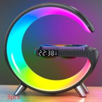 New Intelligent G Shaped LED Lamp Bluetooth Speake Wireless Charger Atmosphere Lamp App Control For Bedroom Home Decor - Image 5