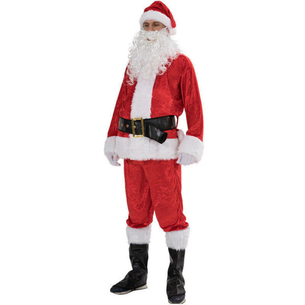 Plus Size Santa Claus Costume For Adults Men Women Christmas Carnival Cosplay Red Plus Size Suit Fancy Costumes - Image 5