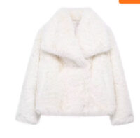 Winter Plush Coat Fashion Thicken Lapel Outwear Casual Long Sleeve Tops Womens Clothing - Image 4