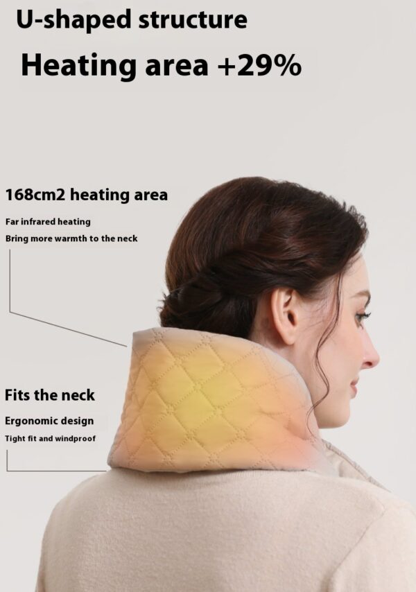 Electric Heating Scarf 3 Gear Heating Pads Outdoor Warm Heated Scarf USB Heater Thermal Shawl Neck Brace Warm Bib For Women Men - Image 3