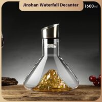 Hot-selling Iceberg Waterfall Wine Decanter Creative Transparent Lead-Free Crystal Glass Wine Dispenser Barware Quick Decanters - Image 3