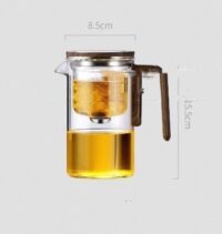 One Click Magnetic Teapot Separation Filtration Glass Tea Pot Wood Handle Tea Water Separation Inner Container Teapot - Image 8