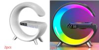 New Intelligent G Shaped LED Lamp Bluetooth Speake Wireless Charger Atmosphere Lamp App Control For Bedroom Home Decor - Image 2