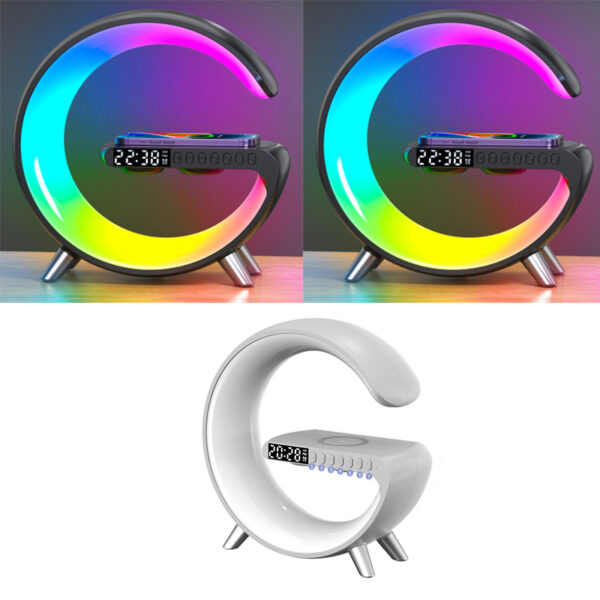 New Intelligent G Shaped LED Lamp Bluetooth Speake Wireless Charger Atmosphere Lamp App Control For Bedroom Home Decor - Image 6