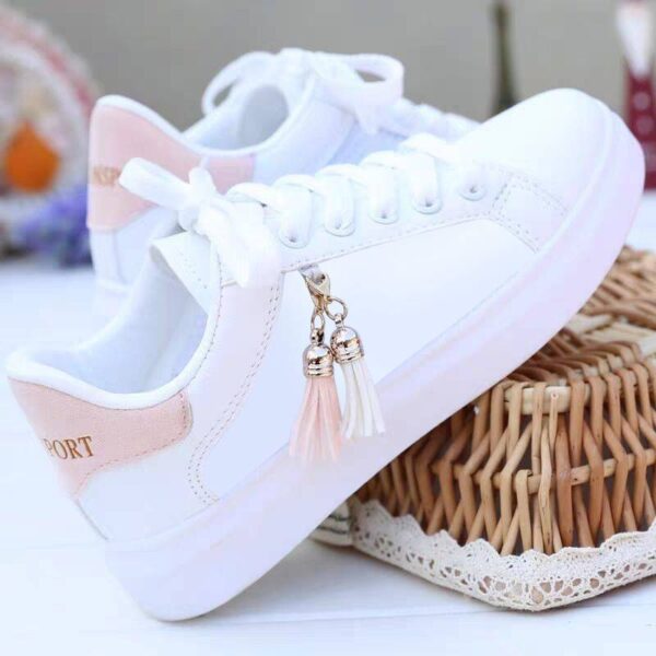 Mesh white shoes ladies fashion breathable shoes students Korean casual shoes sports shoes flat shoes womens shoes - Image 2