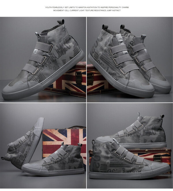 Men's High-top Camouflage Canvas Shoes Youth Fashion Casual Shoes - Image 4