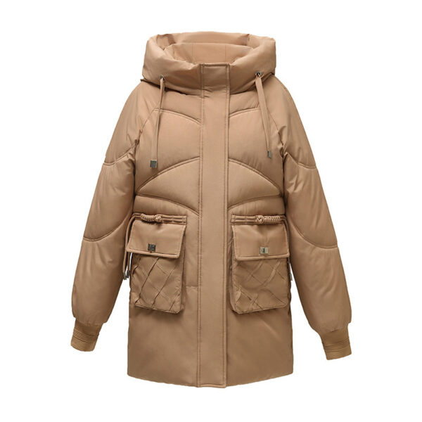 Winter Thick Mid-length Cotton Clothing Loose Plus Size Hooded Cotton-padded Jacket - Image 6