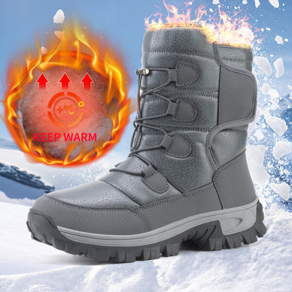 Men And Women Fleece-lined Warm Snow Boots - Image 6