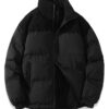 Contrast Color Fashion Loose Cotton Padded Jacket - Image 3