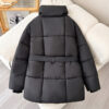 Warm Lapel Plaid Coat With Belt Design Fashion Casual Thick Jacket Fall And Winter Women's Clothing - Image 3