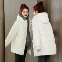Winter Thick Mid-length Cotton Clothing Loose Plus Size Hooded Cotton-padded Jacket - Image 8