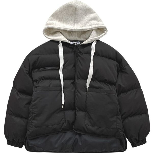 Student's Small Loose Bread Jacket Coat Hooded Cotton Jacket - Image 2