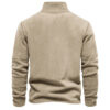 Fashion Personality Stand-collar Zippered Sweatshirt With Fleece Winter Casual Pullover Top Men's Clothing - Image 2