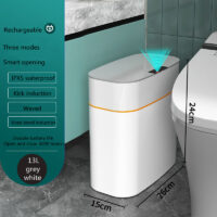 Smart Trash Can With Lid For Bedroom And Living Room Kitchen Storage Box Trash Can Induction Small Car Box Automatic Smart Dustbin Smart Trash Bin - Image 9