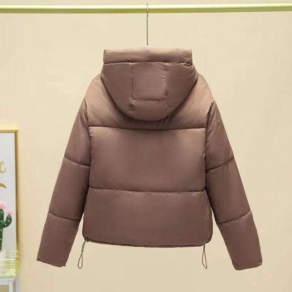 Short Solid Color For Women With Pocket Coat Thick Warm Cotton-padded Jacket - Image 4