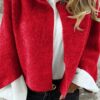 Women's Batwing Sleeve Cardigan Autumn And Winter Loose Short Cashmere Long Sleeve Coat - Image 3