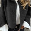Women's Batwing Sleeve Cardigan Autumn And Winter Loose Short Cashmere Long Sleeve Coat - Image 2