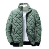 Men's Autumn Winter Coat Short Stand Collar Lightweight - Image 2