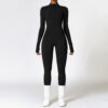 Warm Zipper Long-sleeved Jumpsuit Yoga Fitness Sports Pants Breathable Bodysuit Women's Clothing - Image 6