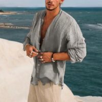 Half Sleeve Shirt Men's Clothing Handsome Trendy Casual - Image 8